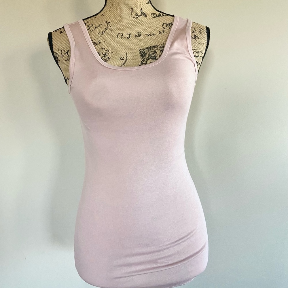 Slim Fit Scoop Neck Tank-beige - Picture 8 of 10